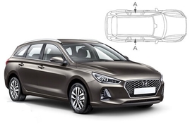 Slnečné clony na okná - HYUNDAI i30 Combi (2017-) - Len na bočné sťahovacie sklá (HYU-I30-E-C/18)