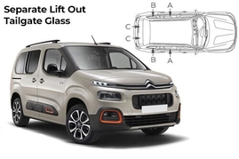 Slnečné clony na okná - CITROEN Berlingo Multispace XL (2018-) - Komplet sada (CIT-BERXL-5-CX)