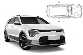 Slnečné clony na okná - KIA Niro (2022-) - Len na bočné sťahovacie sklá (KIA-NIRO-5-B/18)