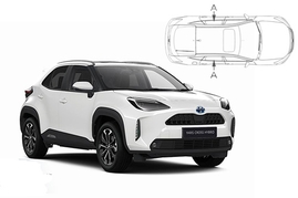 Slnečné clony na okná - TOYOTA Yaris Cross (2020-) - Len na bočné sťahovacie sklá (TOY-YARC-5-D/18)