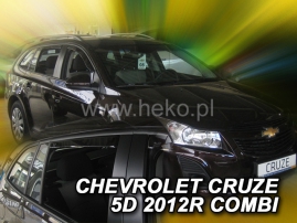 Deflektory na Chevrolet Cruze combi, 5-dverová (+zadné), r.v.: 2012 - (10542)