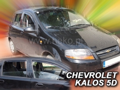 Deflektory na Chevrolet Kalos, 5-dverová (+zadné), r.v.: 2004 - 2008 (10504)