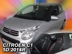 Deflektory na Citroen C1, 5-dverová, r.v.: 2014 - (29638)