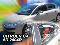 Deflektory na Citroen C4, 5-dverová (+zadné), r.v.: 2004 - 2010 (12245)