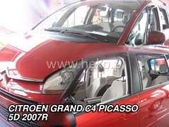 Deflektory na Citroen C4 Grand Picasso, 5-dverová (+zadné), r.v.: 2007 - 2013 (12237)