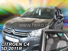 Deflektory na Citroen C4 II, 5-dverová (+zadné), r.v.: 2010 - (12251)