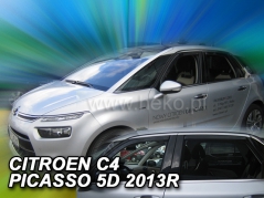 Deflektory na Citroen C4 Picasso MK2, 5-dverová (+zadné), r.v.: 2013 - (12259)