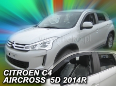 Deflektory na Citroen C4 Air Cross, 5-dverová (+zadné), r.v.: 2012 - (12262)