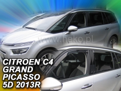 Deflektory na Citroen C4 Grand Picasso MK2, 5-dverová (+zadné), r.v.: 2013 - (12260)