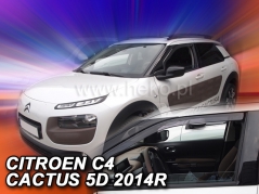 Deflektory na Citroen C4 Cactus, 5-dverová, r.v.: 2014 - (12263)