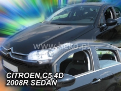 Deflektory na Citroen C5 II, 4/5-dverová (+zadné), r.v.: 2008 - (12243)