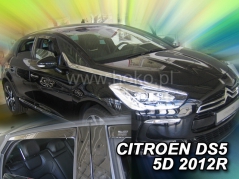 Deflektory na Citroen DS5, 5-dverová (+zadné), r.v.: 2012 - (12255)