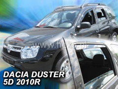 Deflektory na Dacia Duster, 5-dverová (+zadné), r.v.: 2010 - 2018 (13108)