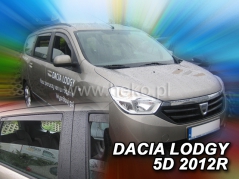 Deflektory na Dacia Lodgy, 5-dverová (+zadné), r.v.: 2012 - (13110)