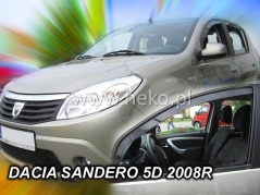 Deflektory na Dacia Sandero / Stepway, 5-dverová, r.v.: 2008 - 2012 (13105)