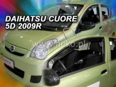 Deflektory na Daihatsu Cuore VII, 5-dverová, r.v.: 2007 - (13218)