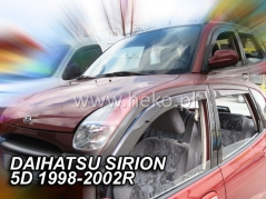 Deflektory na Daihatsu Sirion, 5-dverová, r.v.: 1998 - 2005 (13209)