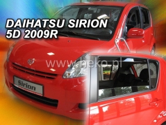 Deflektory na Daihatsu Sirion II, 5-dverová (+zadné), r.v.: 2005 - (13217)