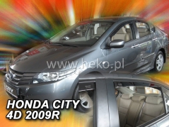 Deflektory na Honda City sedan, 4-dverová (+zadné), r.v.: 2009 - (17153)