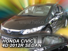 Deflektory na Honda Civic sedan, 4-dverová (+zadné), r.v.: 2012 - 2016 (17161)