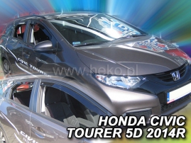 Deflektory na Honda Civic Tourer, 5-dverová (+zadné), r.v.: 2012 - 2016 (17171)