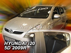 Deflektory na Hyundai i20, 5-dverová (+zadné), r.v.: 2008-2014 (17259)