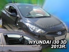 Deflektory na Hyundai i30 II, 3-dverová, r.v.: 2013 - 2017 (17281)