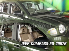 Deflektory na Jeep Compass, 5-dverová, r.v.: 2007 - 2016 (19116)