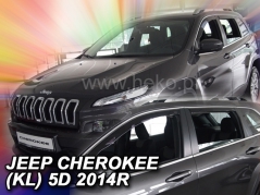 Deflektory na Jeep Cherokee, 5-dverová (+zadné), r.v.: 2014 - (19125)