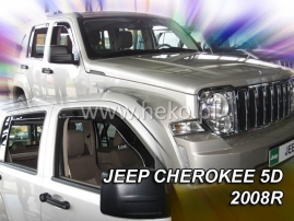 Deflektory na Jeep Cherokee, 5-dverová (+zadné), r.v.: 2008 - 2012 (19121)