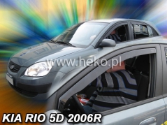 Deflektory na Kia Rio II, 4/5-dverová, r.v.: 2005 - 2011 (20127)