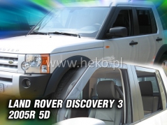 Deflektory na Land Rover Discovery III, 5-dverová (+zadné), r.v.: 2005 - 2009 (27223)