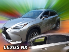 Deflektory na Lexus NX, 5-dverová (+zadné), r.v.: 2014 - (30023)