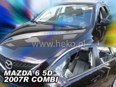 Deflektory na Mazda 6 GH combi, 5-dverová (+zadné), r.v.: 2007 - 2013 (23147)