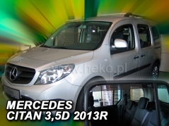 Deflektory na Mercedes Citan W415, 3/5-dverová (+zadné), r.v.: 2012 - (23280)