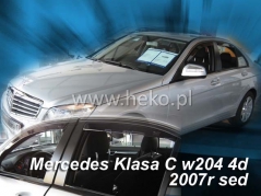 Deflektory na Mercedes Class C W204, 4-dverová, r.v.: 2007 - 2014 (23257)