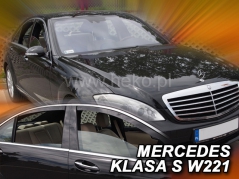 Deflektory na Mercedes Class S W221 krátká, 4-dverová (+zadné), r.v.: 2005 - 2013 (23286)