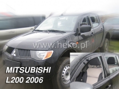 Deflektory na Mitsubishi L-200 Double/Single Cab, 2/4-dverová, r.v.: 2006 - 2015 (23347)