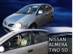 Deflektory na Nissan Almera Tino, 5-dverová (+zadné), r.v.: 2000 - 2006 (24291)