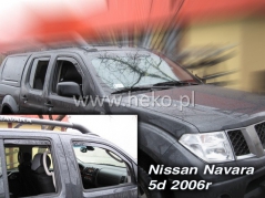 Deflektory na Nissan Navara Pick-up D40, 2/4-dverová, r.v.: 2005 - 2014 (24242)