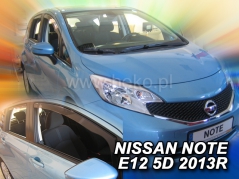 Deflektory na Nissan Note E12, 5-dverová (+zadné), r.v.: 2013 - (24284)