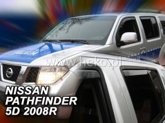 Deflektory na Nissan Pathfinder R51, 5-dverová (+zadné), r.v.: 2005 - 2012 (24253)