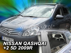 Deflektory na Nissan Qashqai +2, 5-dverová (+zadné), r.v.: 2008 - 2014 (24274)