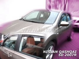 Deflektory na Nissan Qashqai, 5-dverová (+zadné), r.v.: 2007 - 2014 (24257)