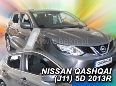 Deflektory na Nissan Qashqai II, 5-dverová (+zadné), r.v.: 2014-2021 (24286)