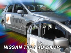 Deflektory na Nissan Tiida, 4/5-dverová, r.v.: 2007 - (24265)