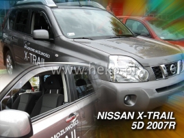 Deflektory na Nissan X-Trail T31, 5-dverová (+zadné), r.v.: 2007 - 2013 (24268)