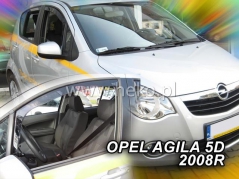 Deflektory na Opel Agila, 5-dverová, r.v.: 2008 - 2014 (25374)