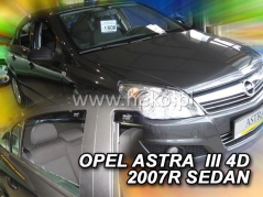 Deflektory na Opel Astra H sedan, 5-dverová (+zadné), r.v.: 2004 - 2014 (25381)