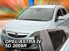 Deflektory na Opel Astra J sedan/hatchback, 4/5-dverová (+zadné), r.v.: 2009 - 2015 (25384)